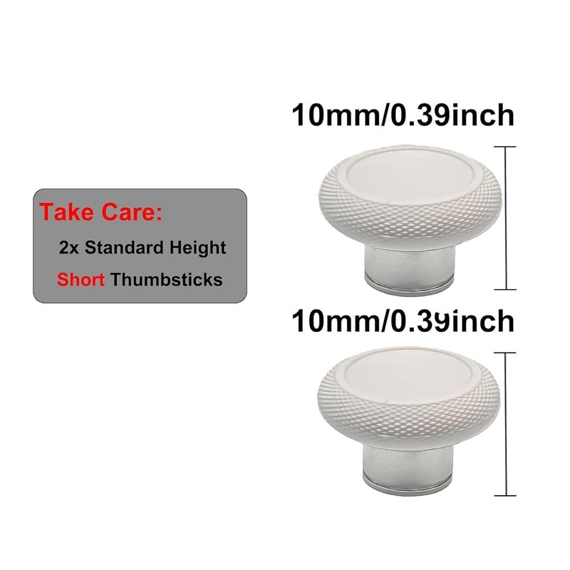 Anglepingping Store 2 Pack Elite 2 Controller Short Thumbsticks Replacement for Xbox Elite Series 2 Controller,0.39in Standard Height Concave Magnetic Analog Short Joysticks for Elite Series 2 Core Controller (White) - Image 2